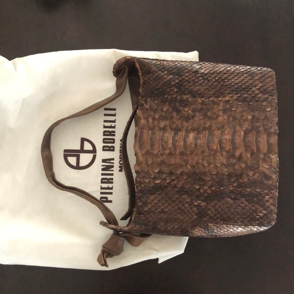 レディース 00s y2k BORELLI PIERINA Python handbag